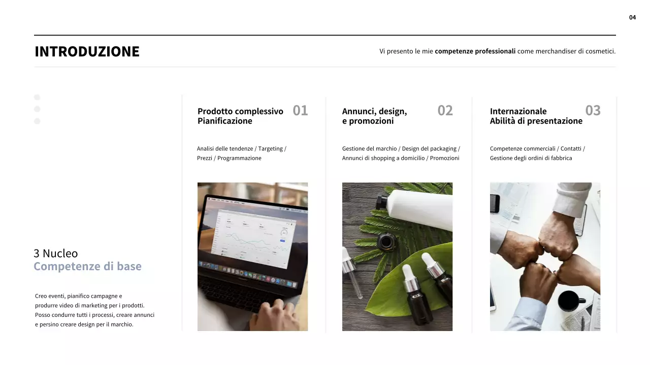 Cartella MD cosmetica semplice in azzurro e nero