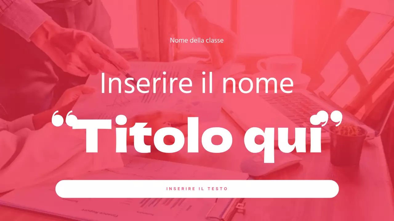 Presentazione della discussione con evidenziazione del testo e disposizione delle foto in rosso