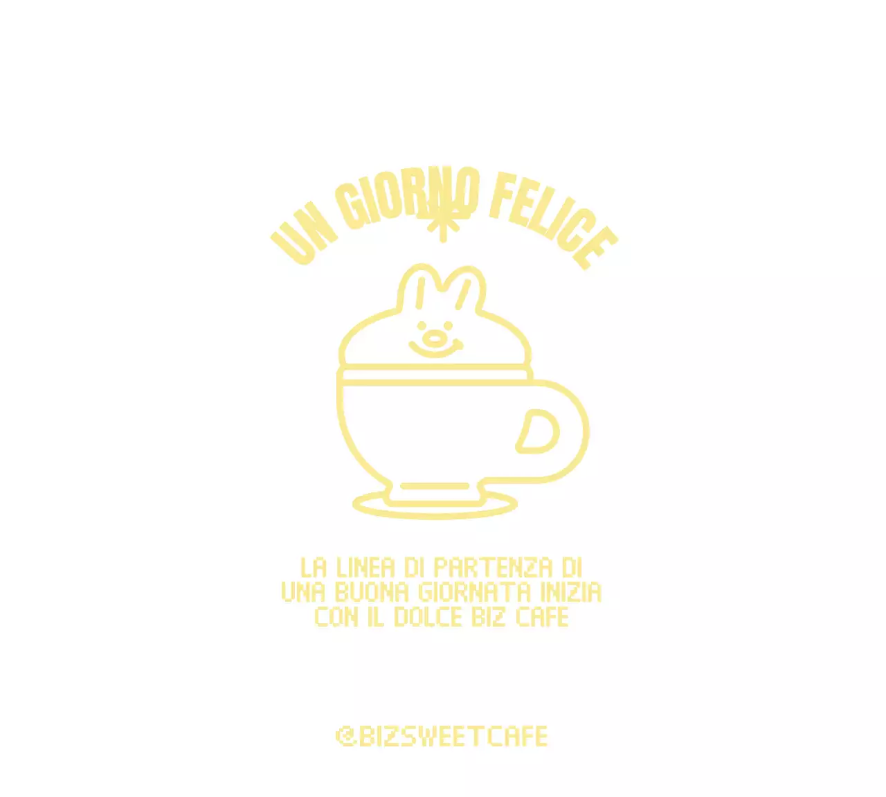 Panna montata stile coniglietto in una simpatica tazza gialla per Cafegoods