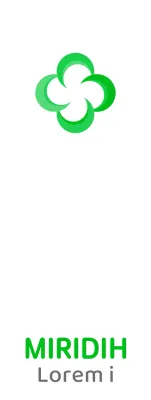 Logo della compagnia di assicurazioni con un semplice simbolo verde