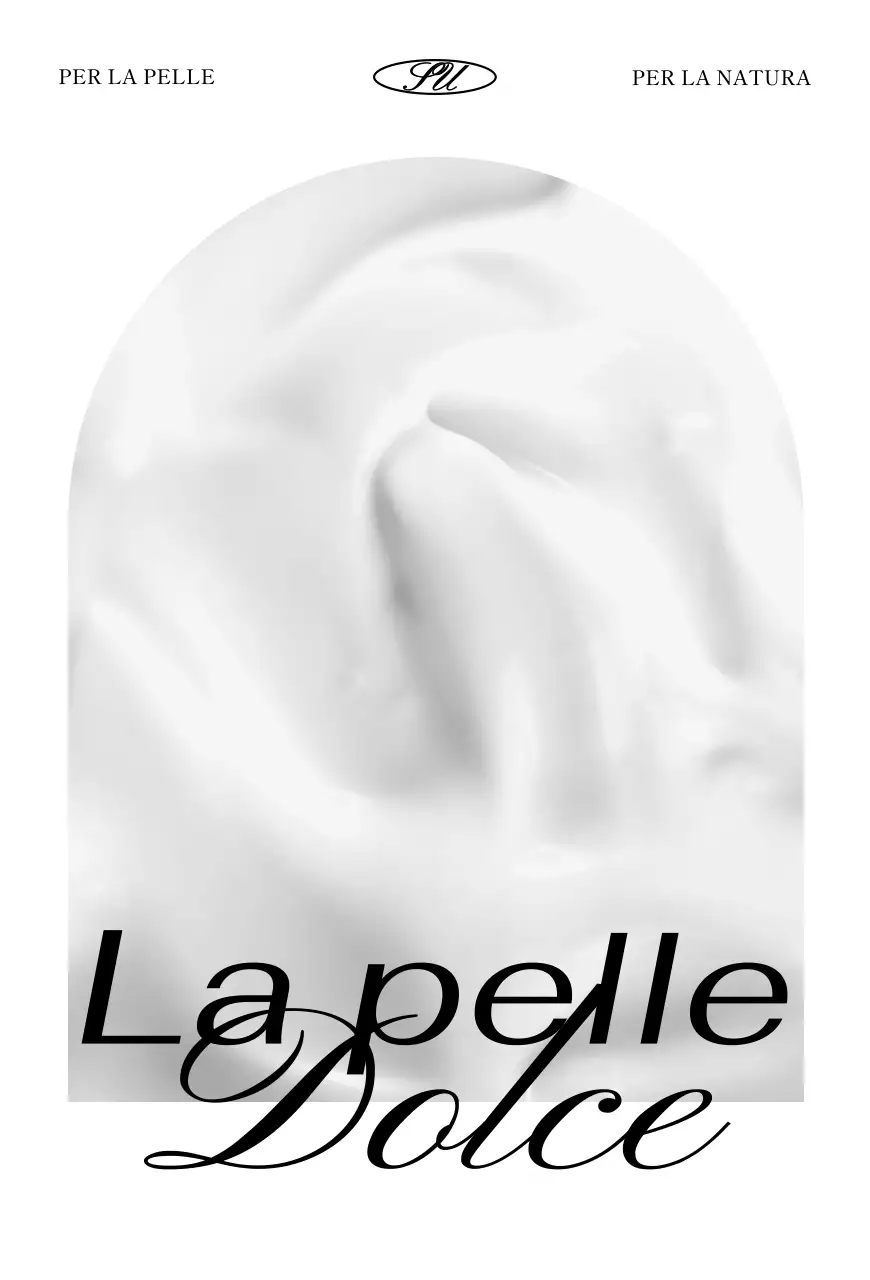 Biglietto di ringraziamento di lusso per un marchio di cosmetici con cosmetici bianchi e neri e una foto dell'oceano.