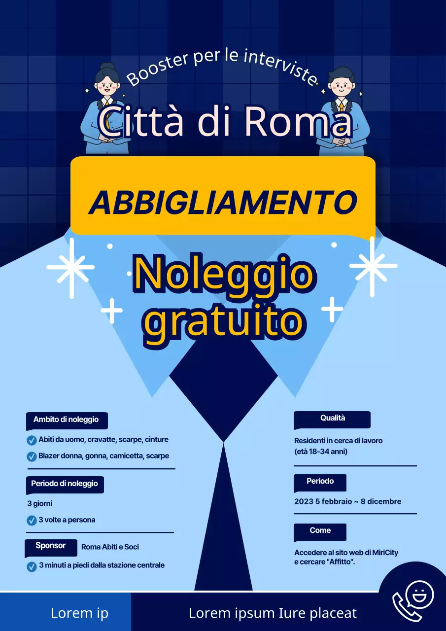 Abito da colloquio blu e giallo Semplice guida alla candidatura