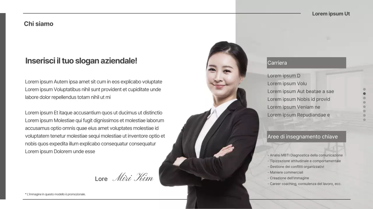 Proposta di lezione MBTI aziendale in beige chiaro e verde