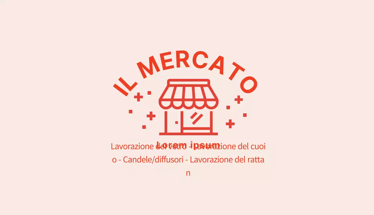 Negozio di oggetti di scena illustrati rosso avorio