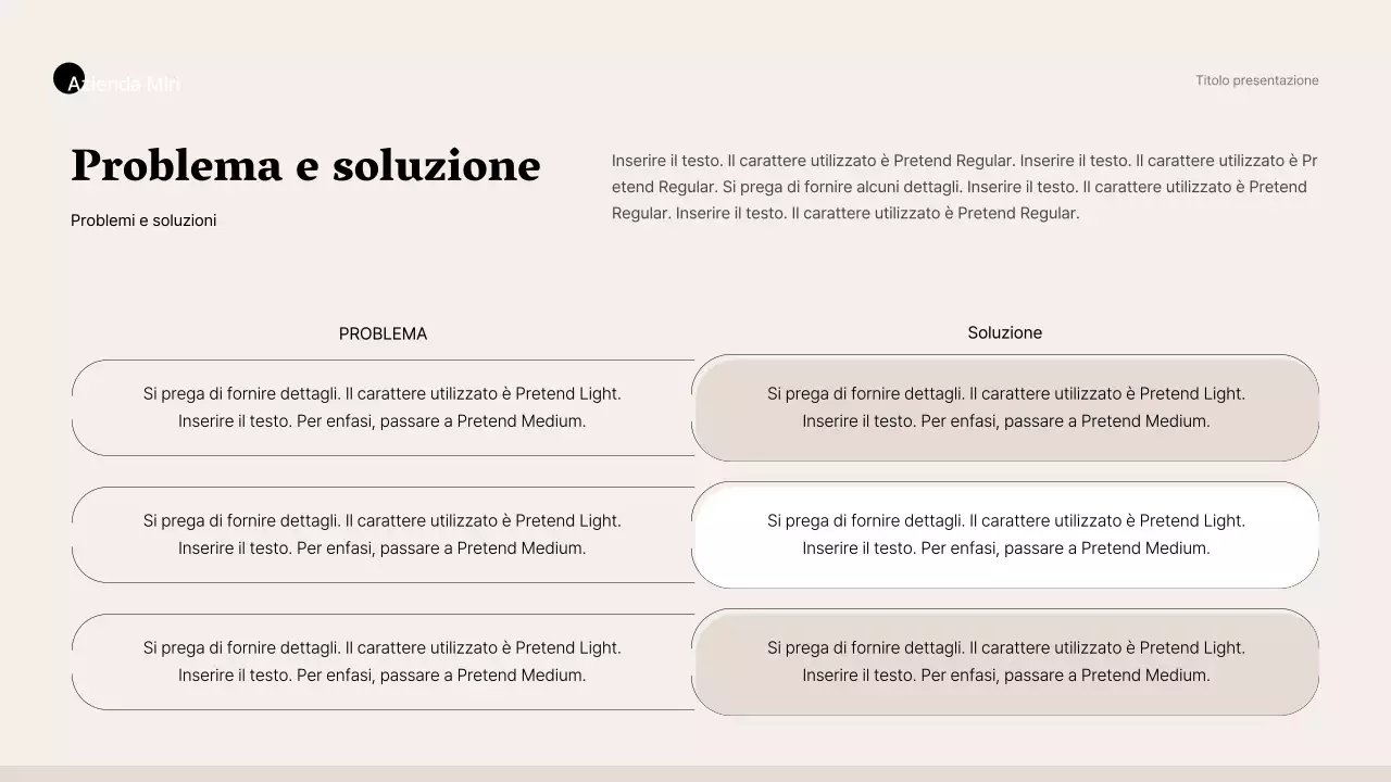 Stile business semplice in beige e marrone