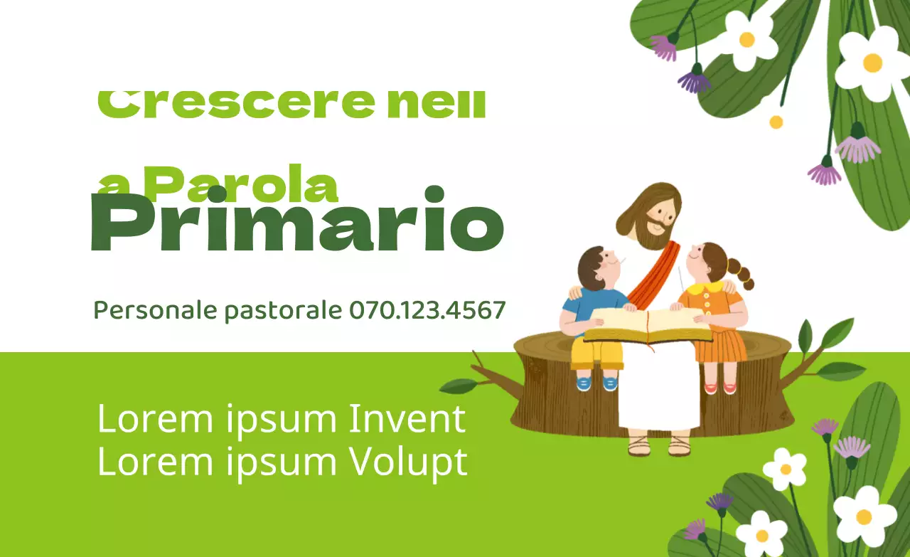 Illustrazione di carattere verde lime chiesa