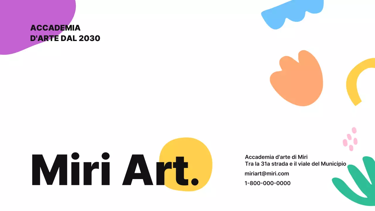 Una simpatica illustrazione astratta dai colori vivaci per presentare il piano aziendale e il programma di studi della vostra scuola.