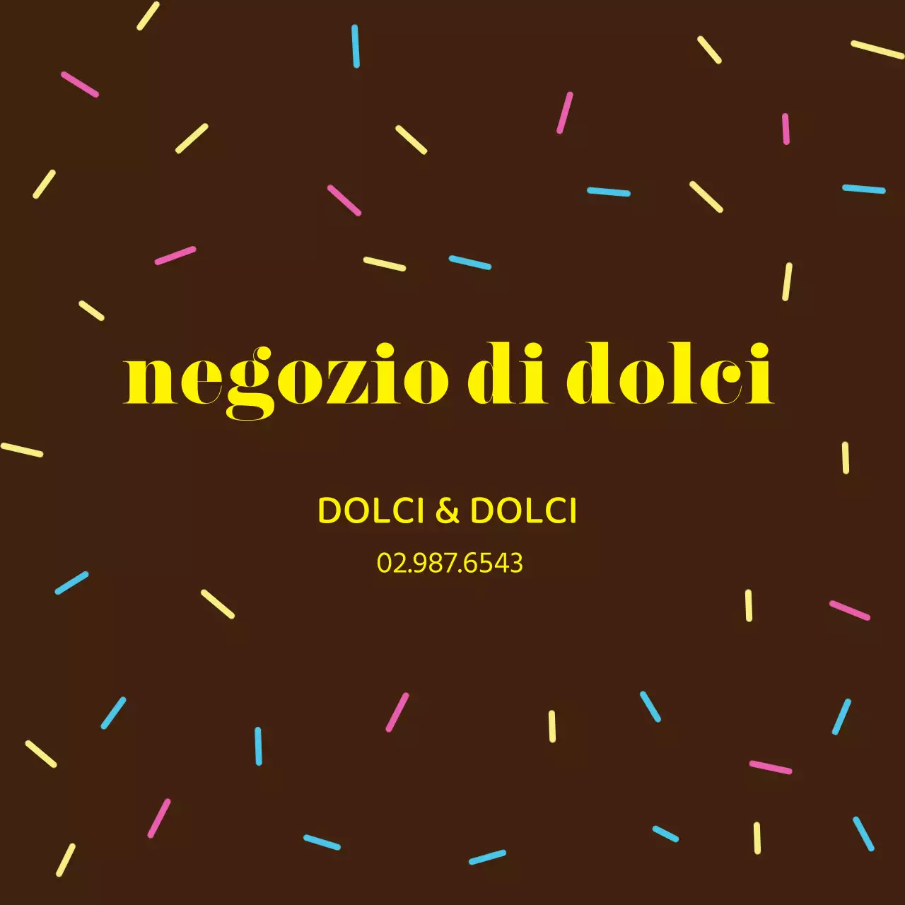 Etichetta da forno illustrata in cioccolato marrone