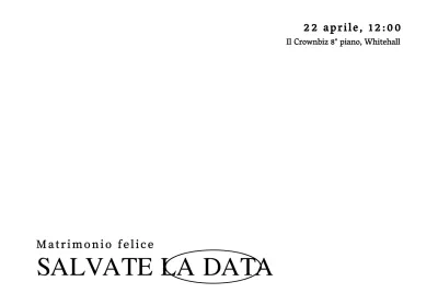 Invito di nozze di concetto semplice con testo nero