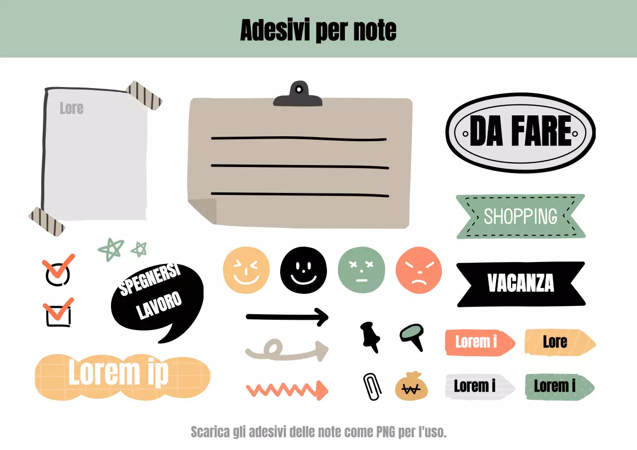 Adesivi per l'agenda del concetto di lavoratore d'ufficio in stile carino