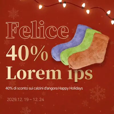 Evento di vendita natalizia di Dark Red