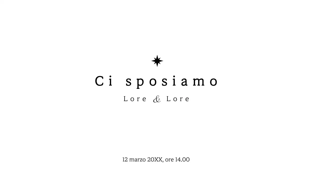 Matrimonio con concetto di stella