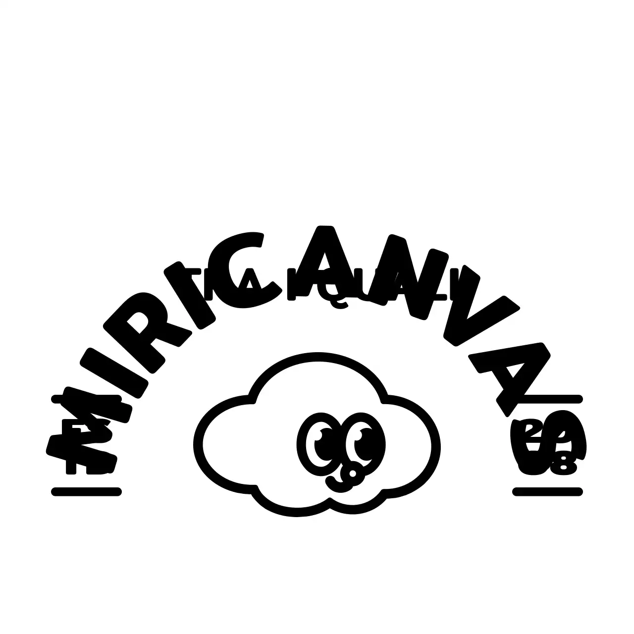 Emblema logo stile caffè con illustrazione cupcake semplice e carino