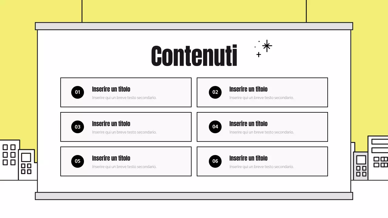 Un simpatico rapporto di analisi illustrato con accenti gialli e neri
