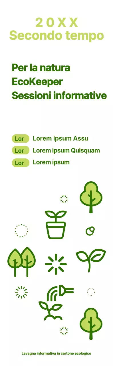 Semplice combinazione di icone della natura in verde e chartreuse Informazioni sul briefing di eco-stewardship