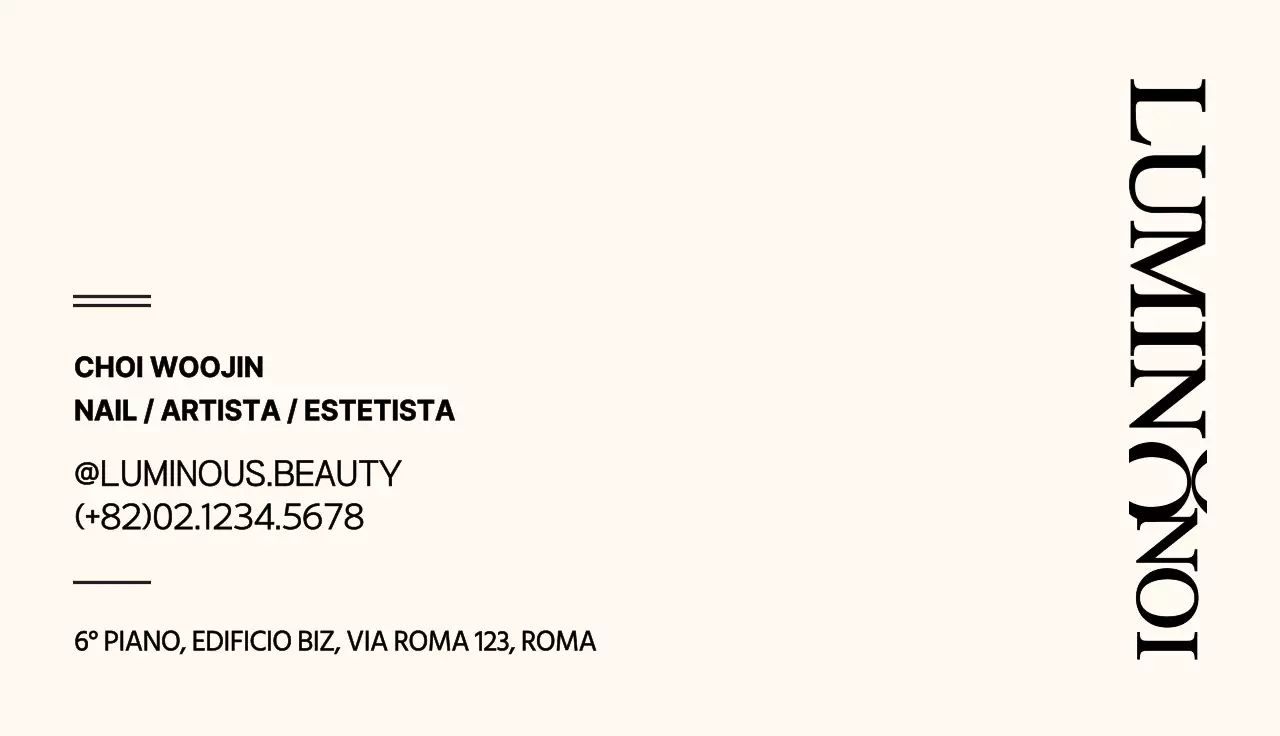 Combinazione di testo moderna ed emozionale Stile del logo in bianco e nero con schema di colori in bianco e nero Informazioni sull'artista della bellezza