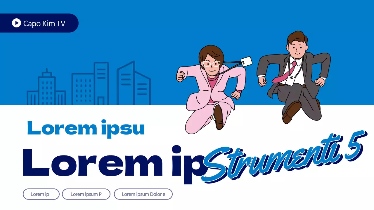 Illustrazione di un impiegato in blu Recensione di uno strumento di produttività del lavoro