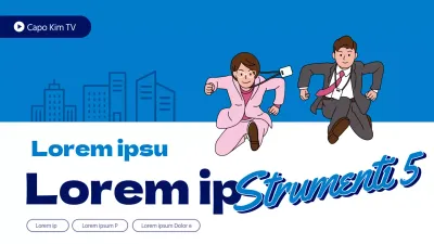 Illustrazione di un impiegato in blu Recensione di uno strumento di produttività del lavoro