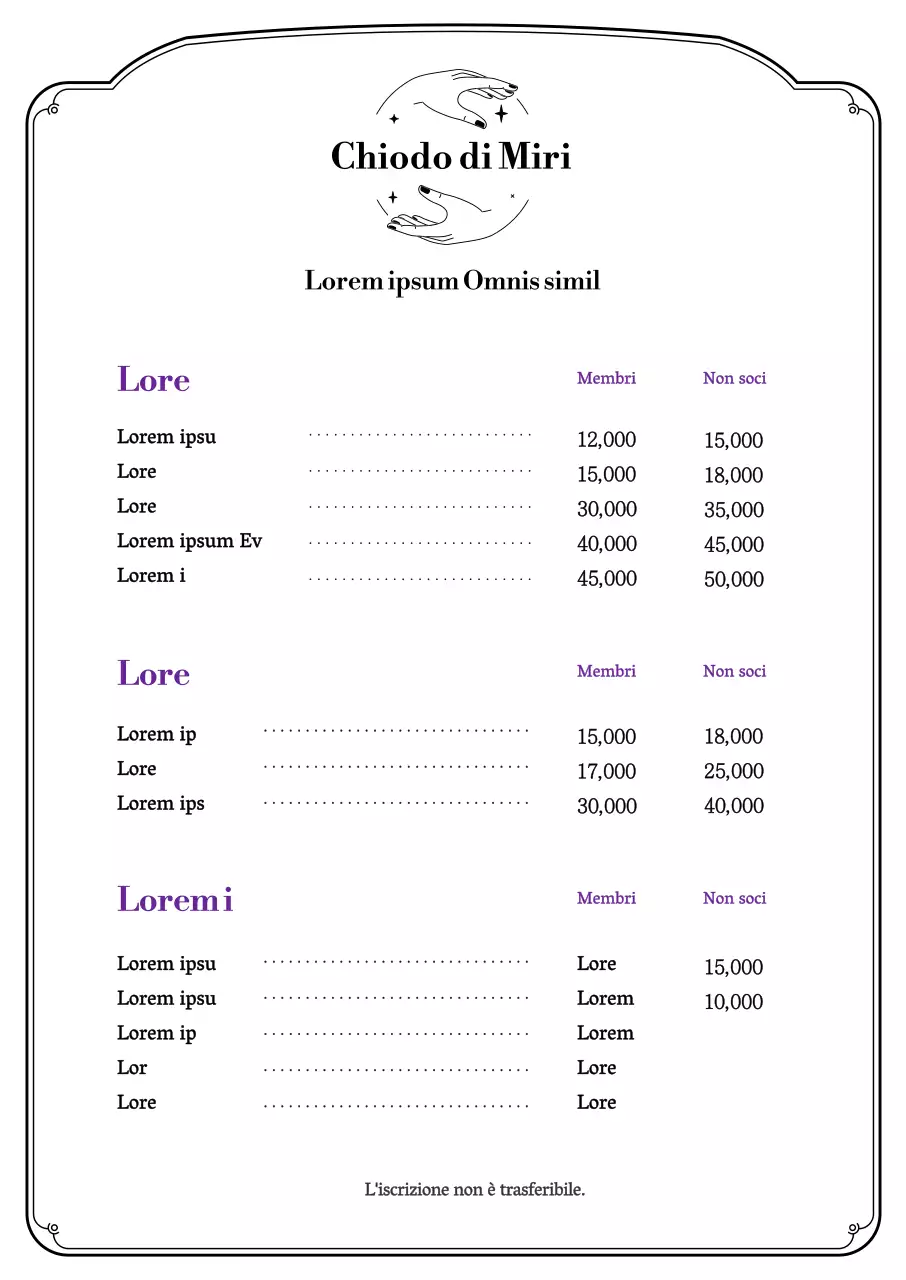 Semplice menu nail art in bianco e nero