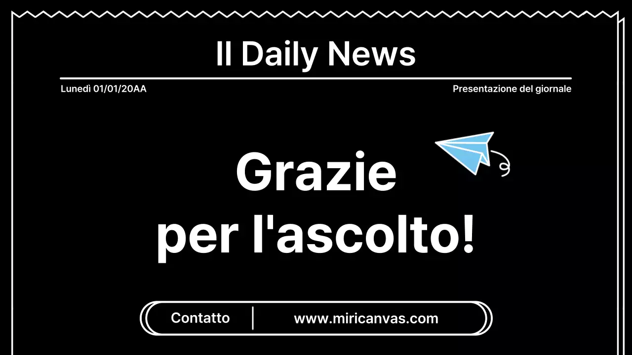 Presentazione che attira l'attenzione con linee decise in un concetto di giornale su sfondo nero