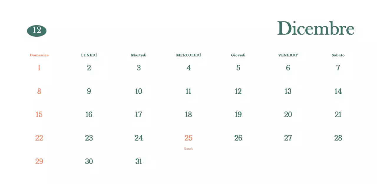 Calendario dei bar con i consigli per le bevande del mese