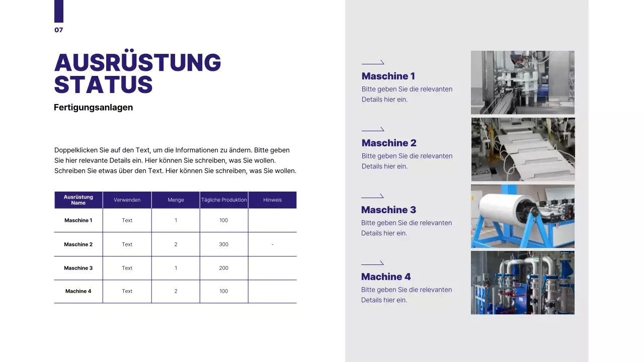 Ein organisierter Vorschlag mit einer blau gefärbten Kreisgrafik