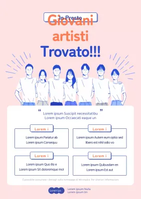 Webposter per il bando per giovani artisti in blu corallo