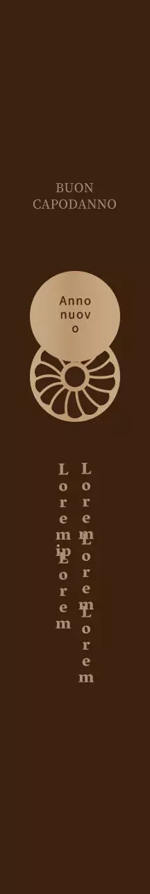 Confezione tradizionale per il nuovo anno con illustrazione marrone