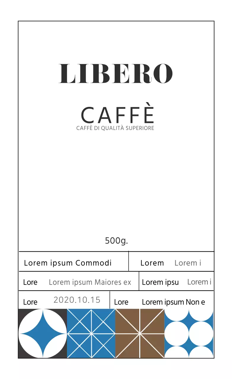 Etichette di caffè in grani 03