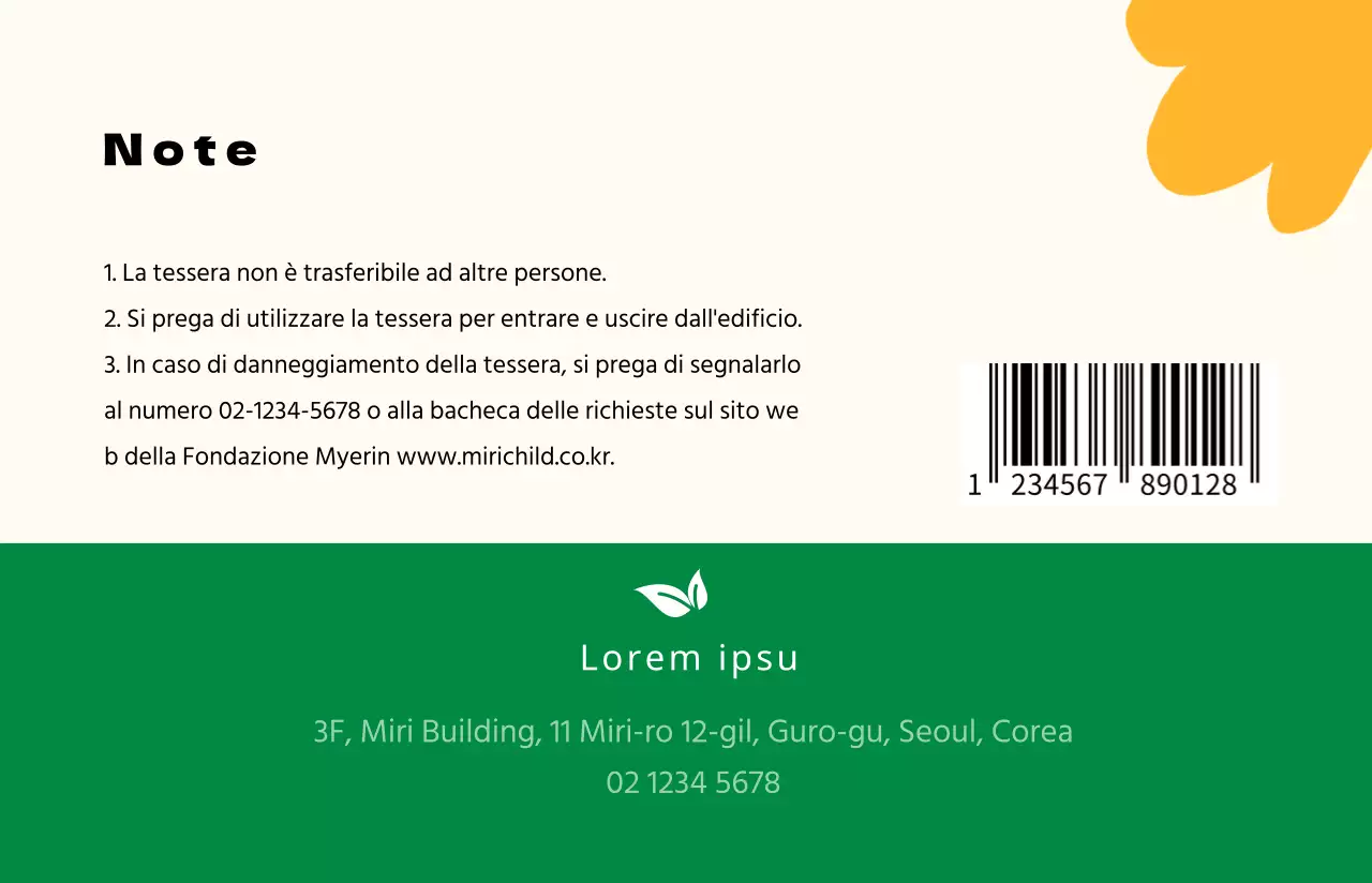 Biglietto da visita con calde illustrazioni