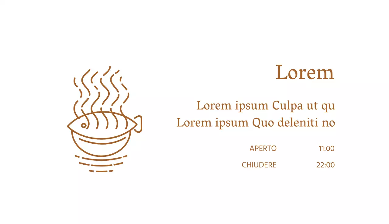 illustrazione marrone ristorante semplice pesce alla griglia