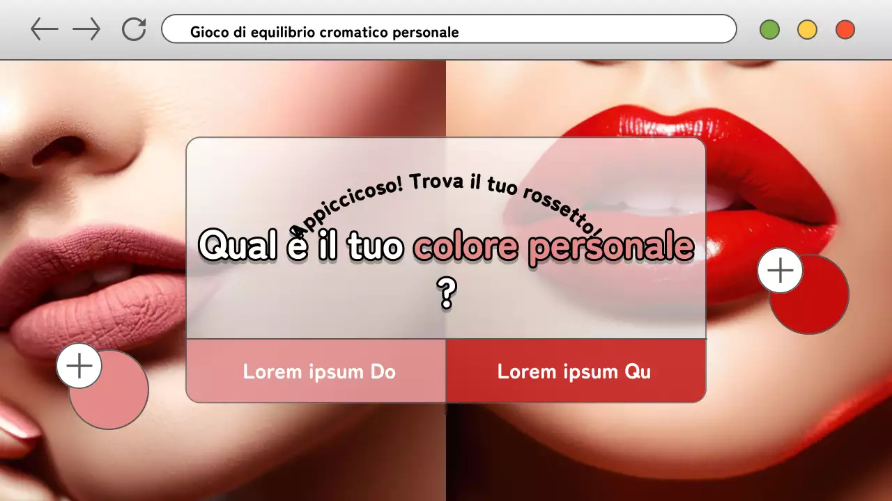 Pubblicità di Cyber personal color marketing balance game in grigio e rosa