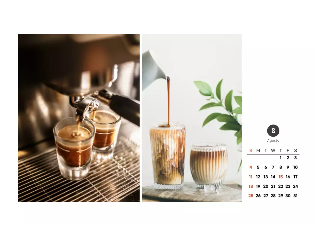 Un caffè sentimentale bianco e marrone