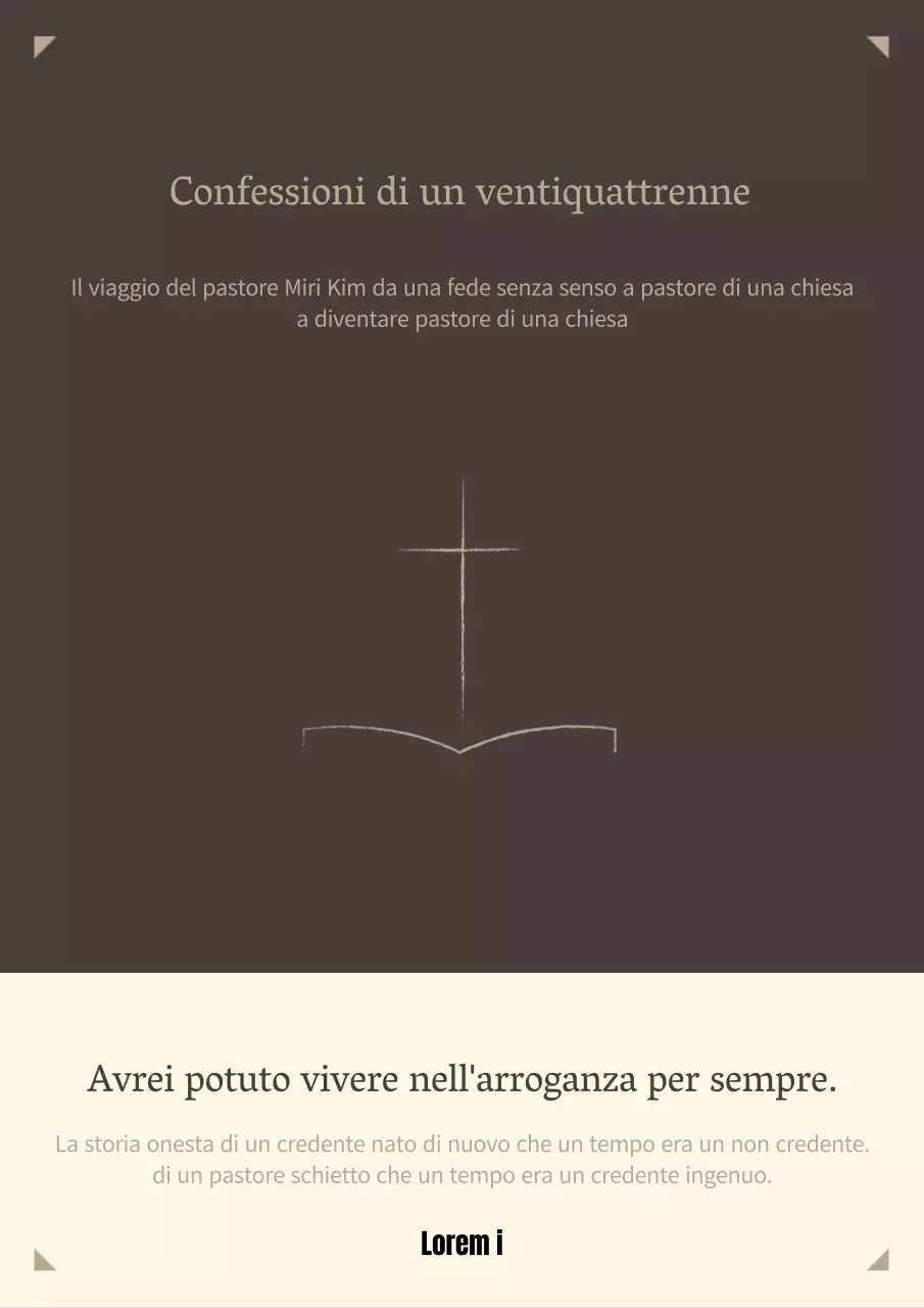 Brown Concetti semplici Fede Saggio