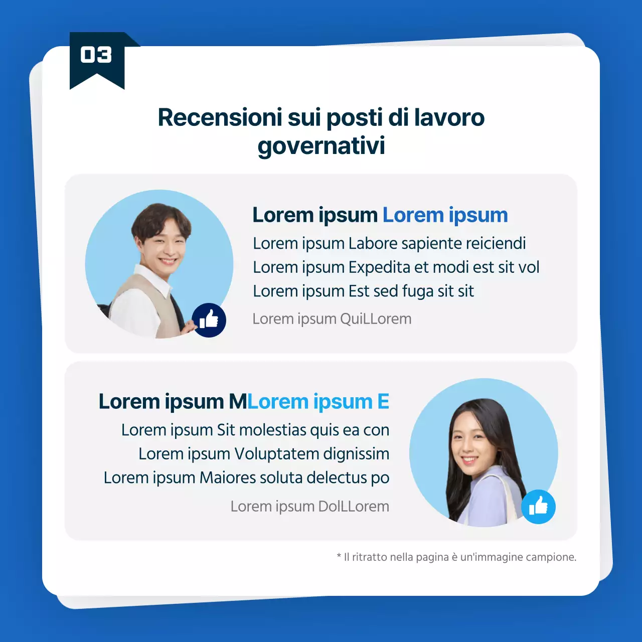 Assunzione di posti di lavoro a tempo parziale in uffici governativi blu e azzurri