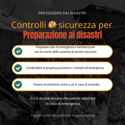 Metodo di controllo della sicurezza per la preparazione ai disastri rosso e giallo