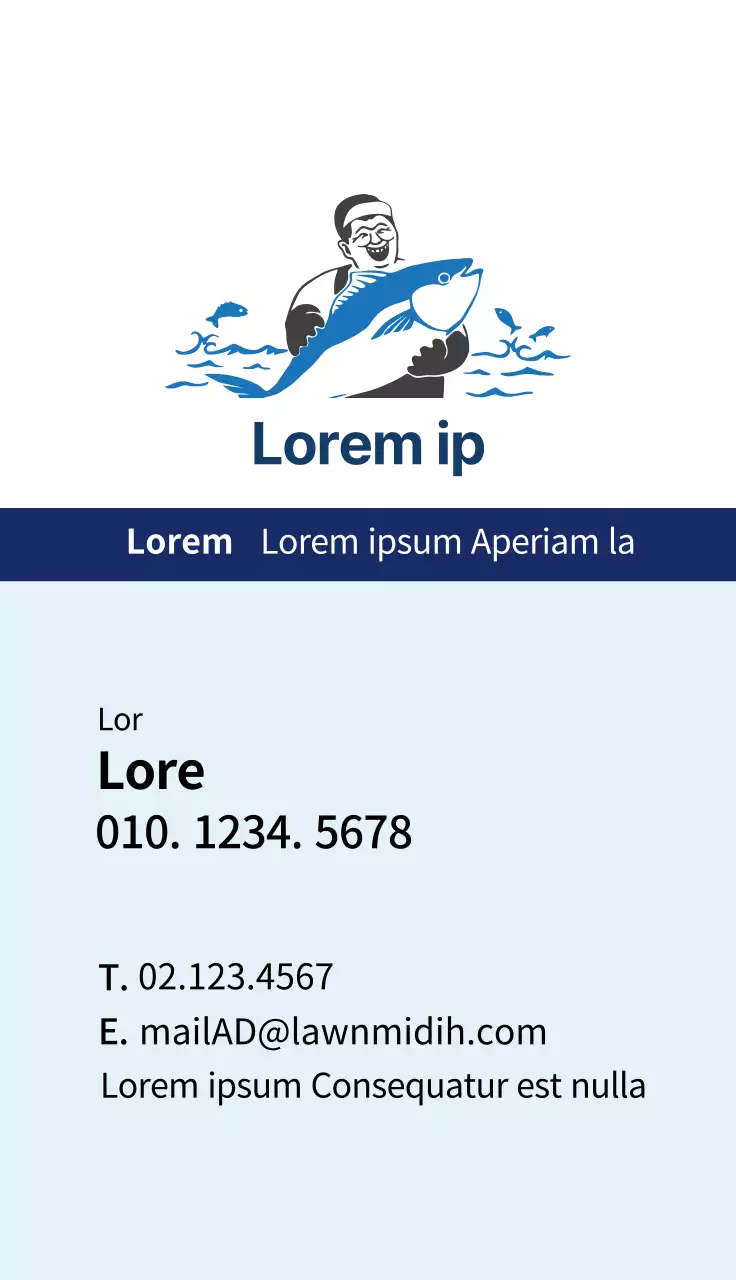 Illustrazione blu Pesca pulita