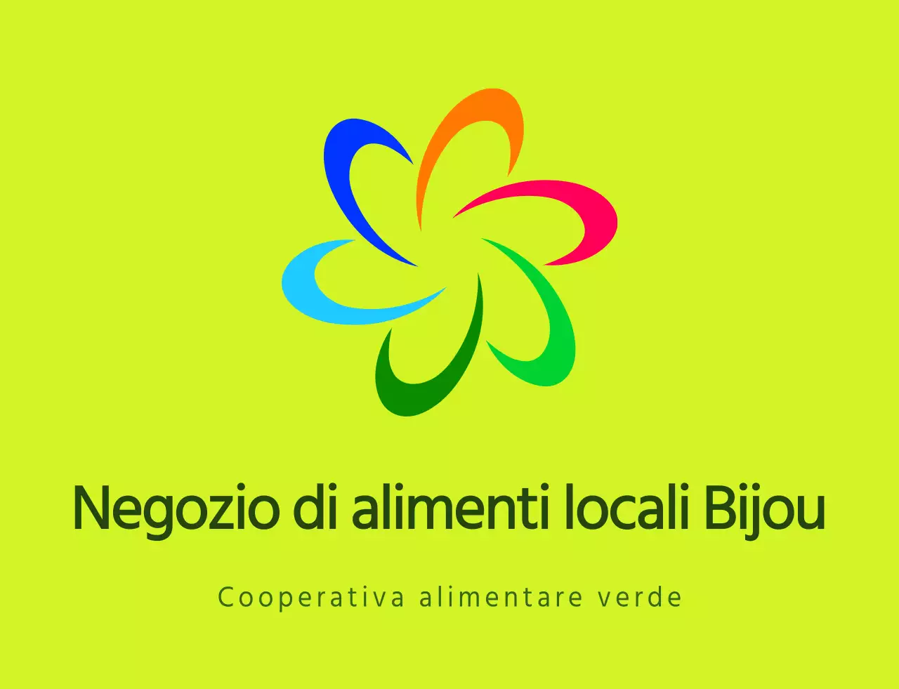 Logo moderno con simboli e testo in stile combinato con schema colorato e chartreuse per i dipendenti di un negozio di alimentari locale