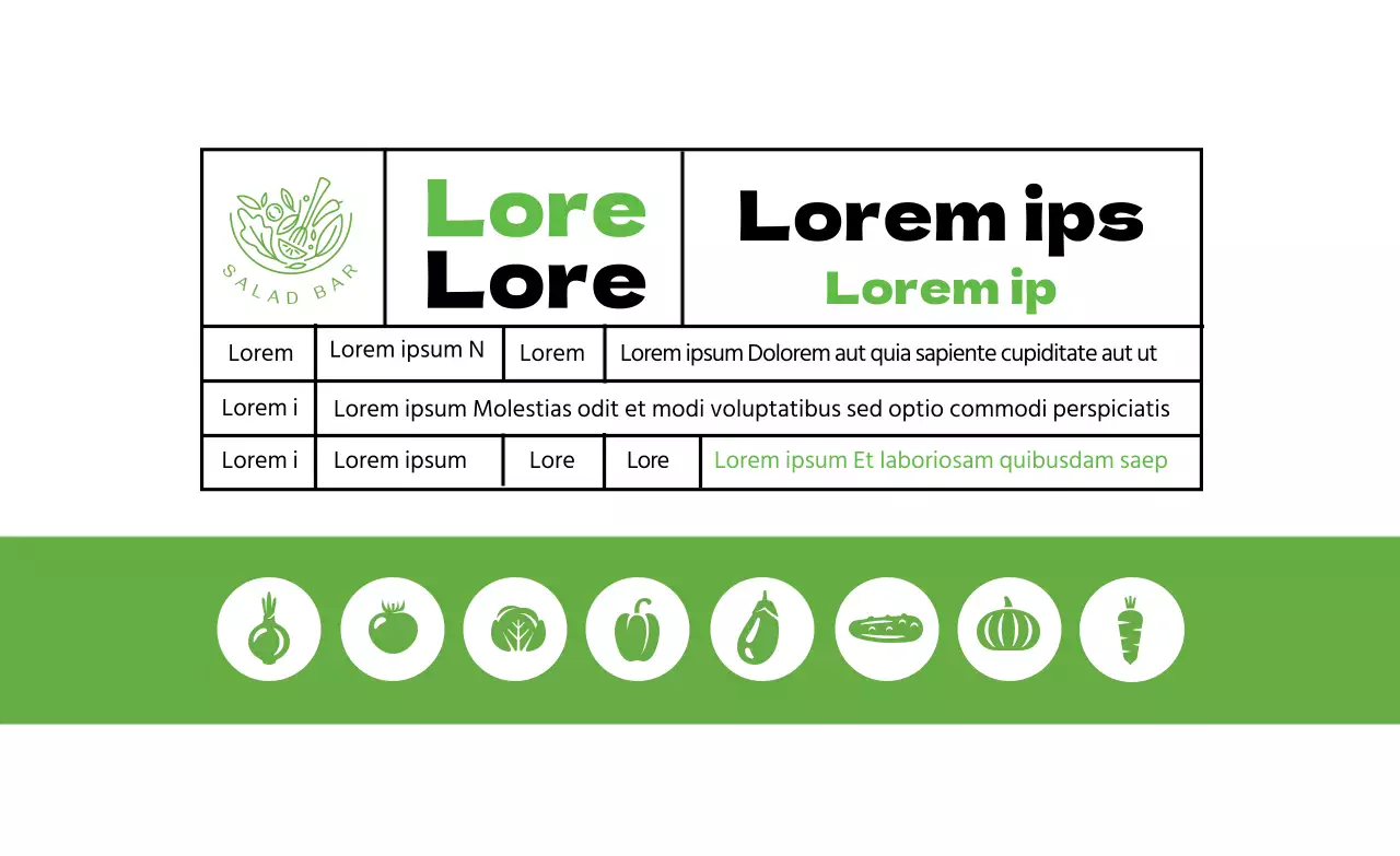 Etichette illustrate per insalata verde lime