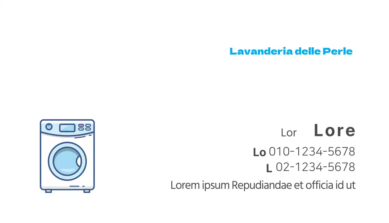 Cielo Illustrazione biglietto da visita lavanderia