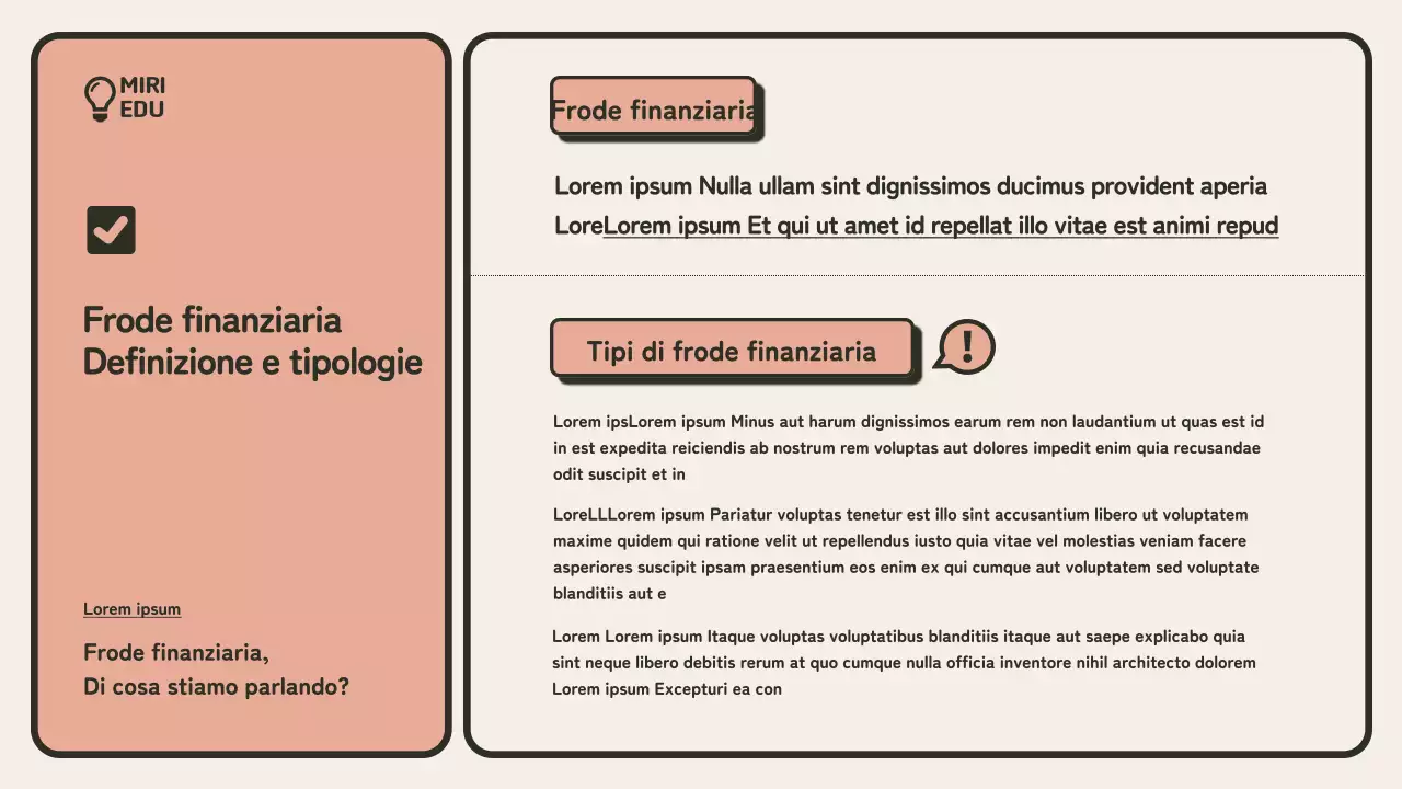  Guida di formazione minimalista alla prevenzione delle frodi in beige e arancione