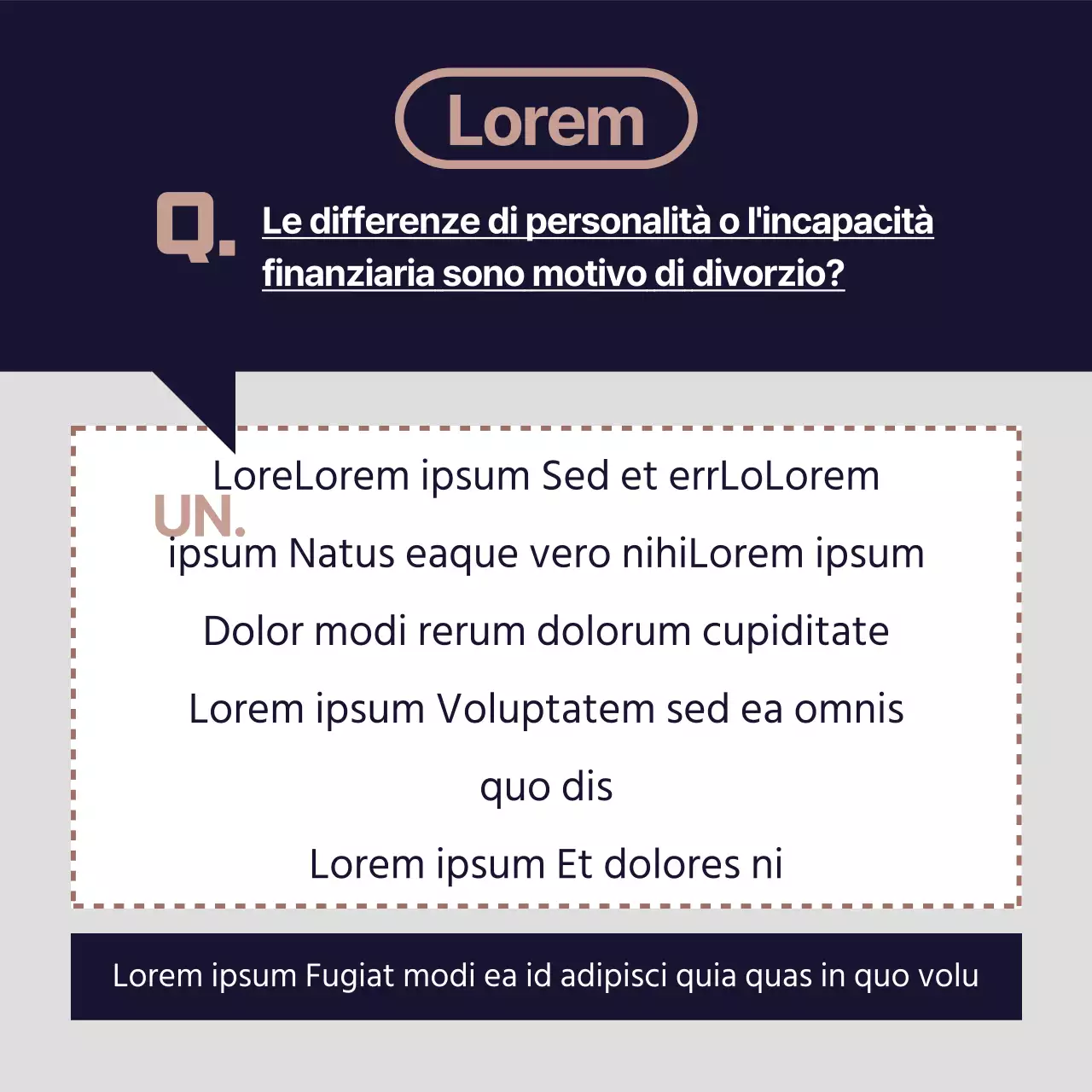 Consulenza legale semplice in blu navy e in marrone e oro