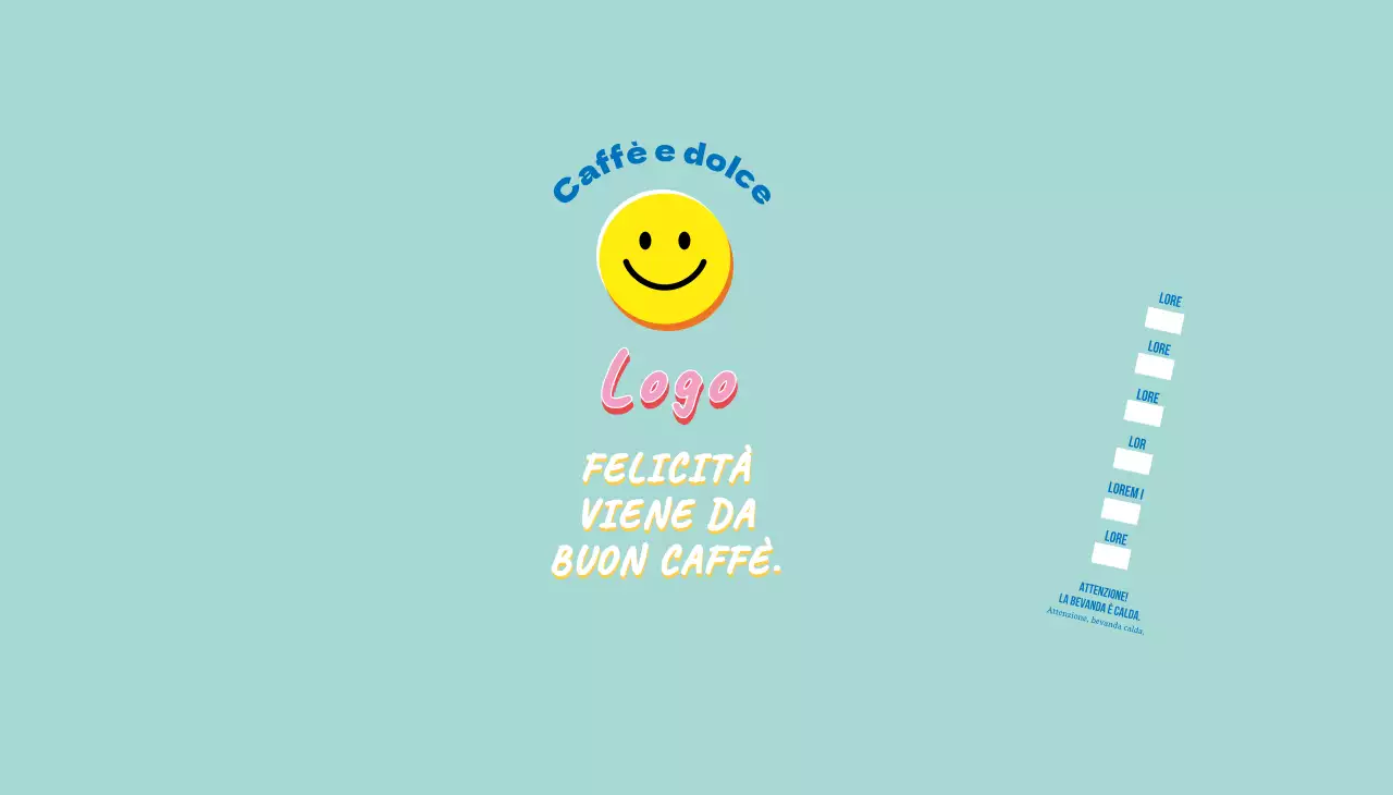 Blu Carino Illustrazione Lettering Cafe