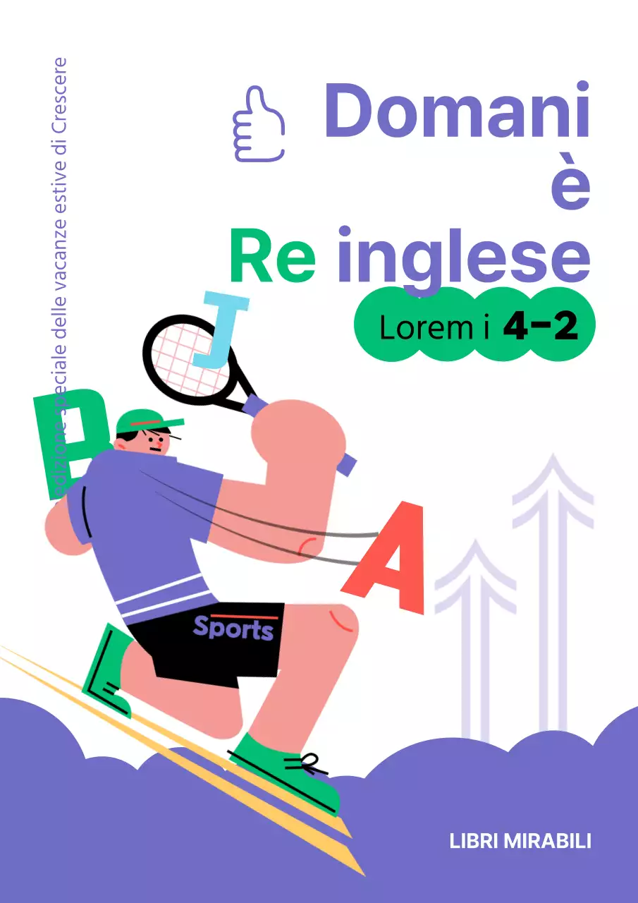 Contenuti educativi con un'atmosfera da personaggio viola e simpatico