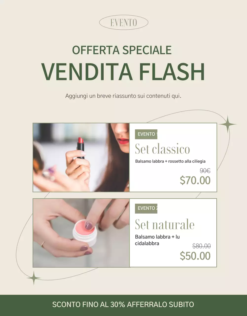 Balsamo per labbra semplice e verde