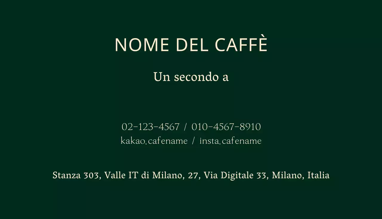 Nome del caffè