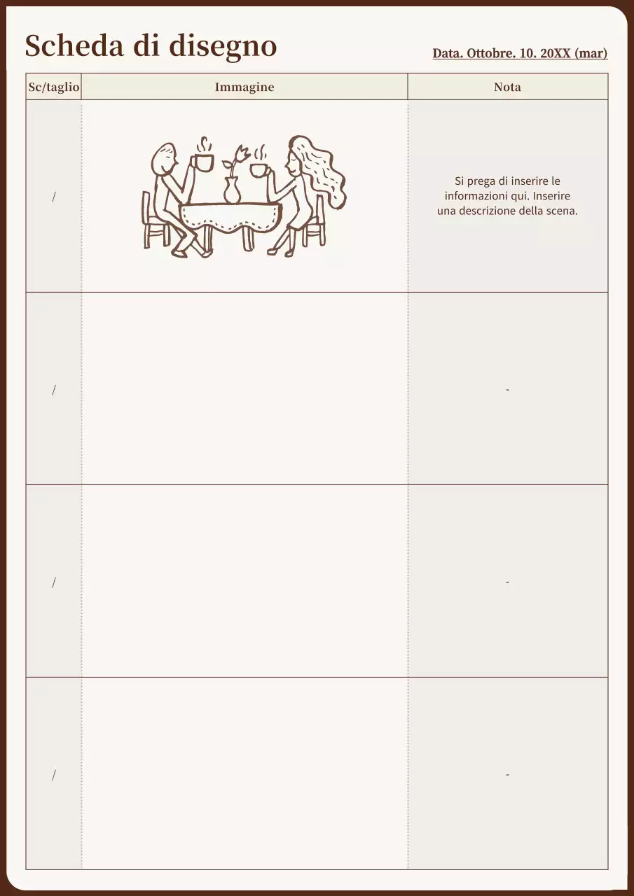 Lavagna da disegno di concetto pulito in giallo e marrone