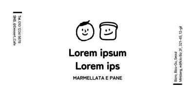 Simbolo di carattere carino e semplice stile logo per informazioni sulla panetteria e servizio clienti