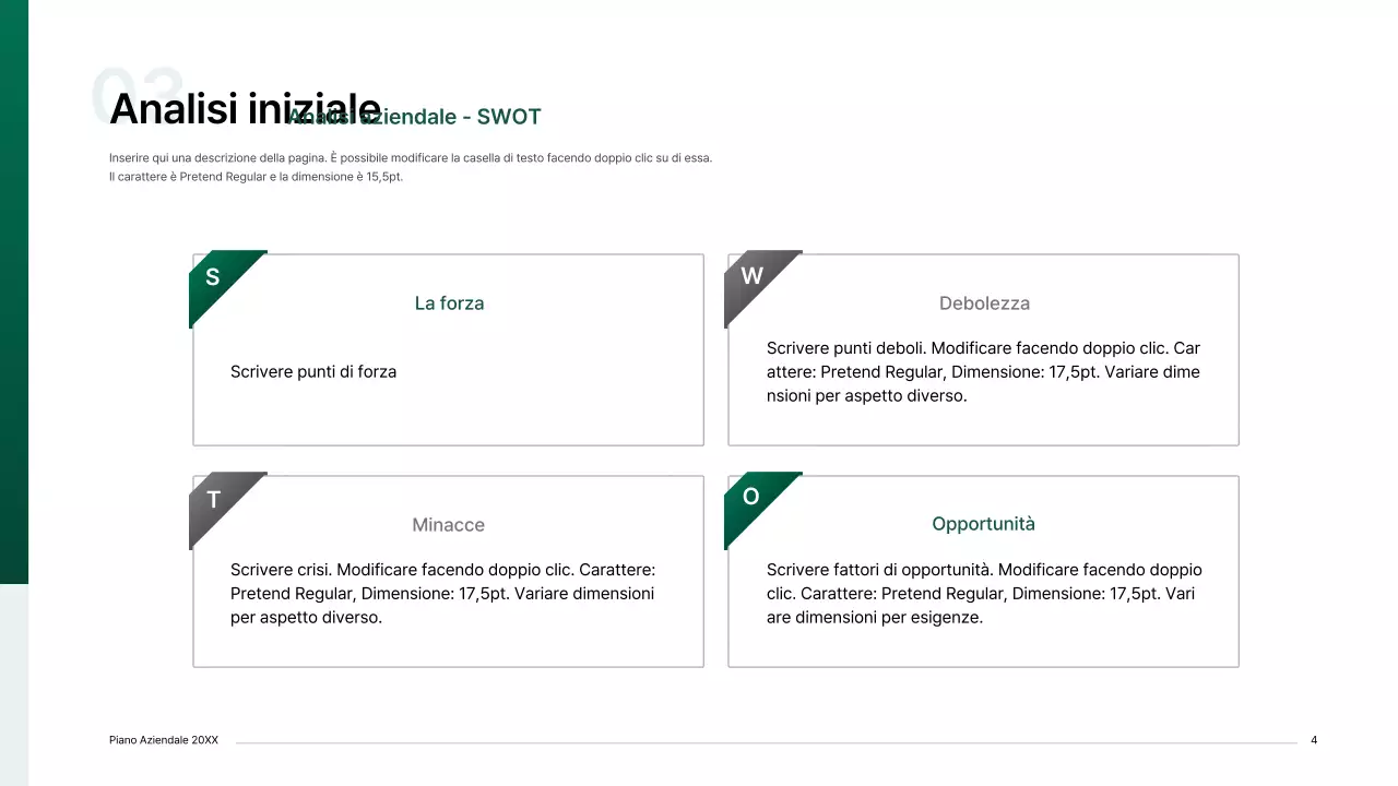 Kit per la presentazione di un business plan con un concetto di indice gradiente in verde