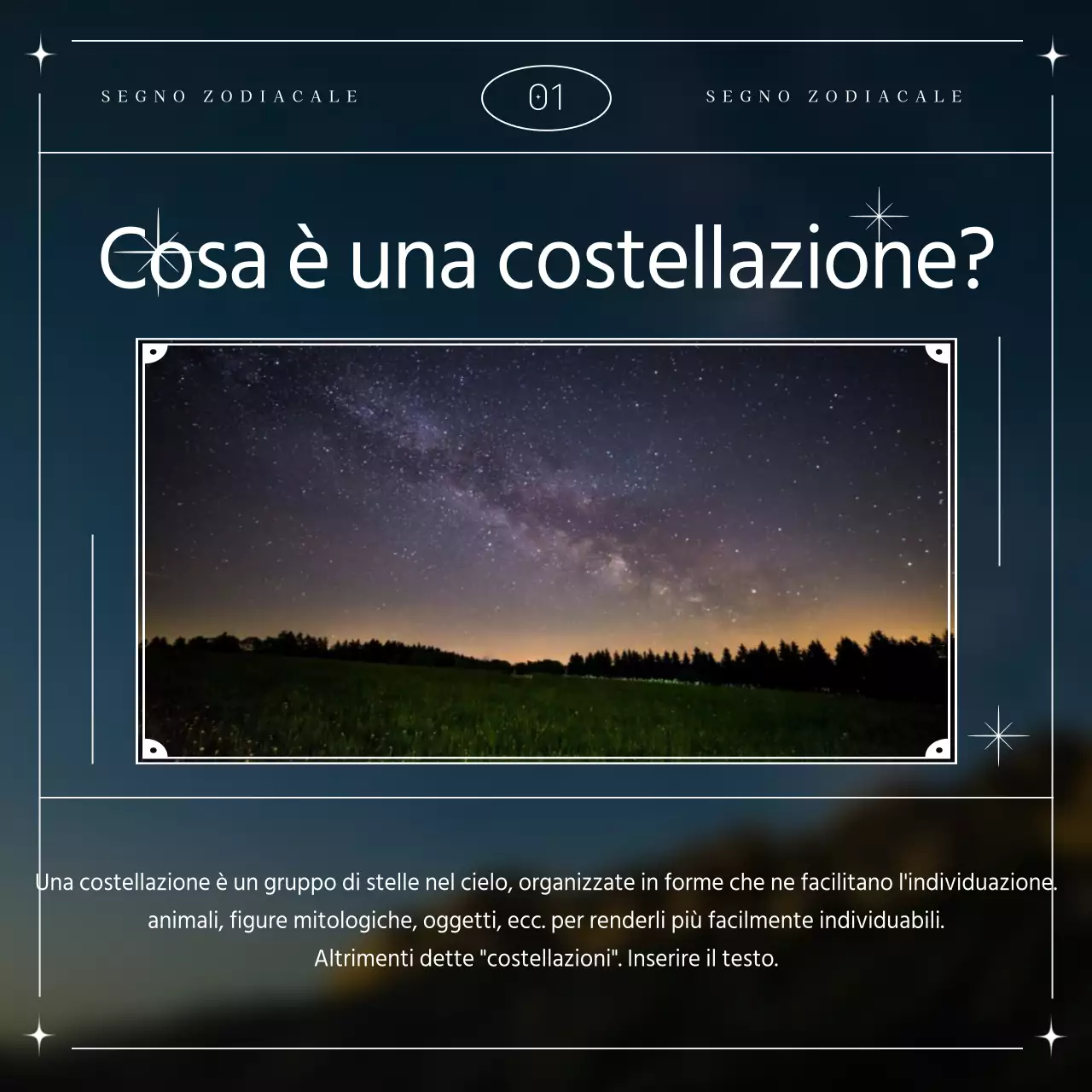 Una costellazione semplice con linee e forme della Marina Militare